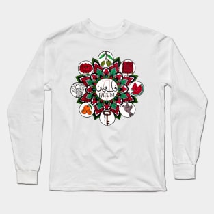 Palestine Mandala Long Sleeve T-Shirt